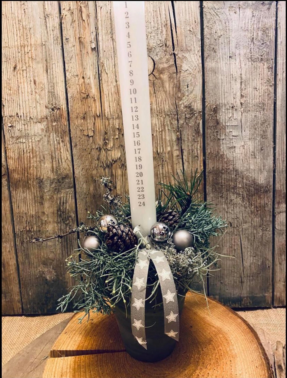 Kalenderlys Dekoration - Frk. Mollies Blomsterværksted