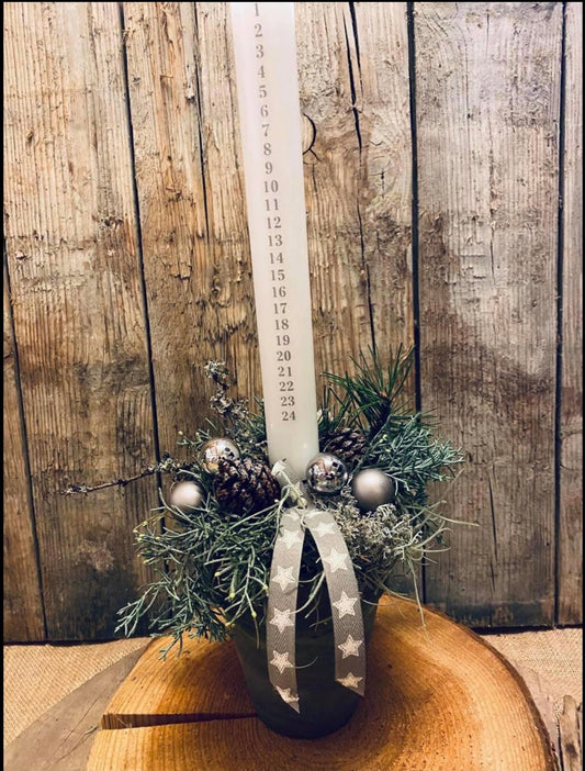 Kalenderlys Dekoration - Frk. Mollies Blomsterværksted